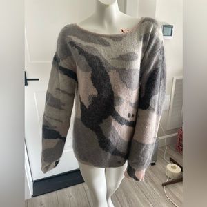 Rag & Bone pink camo sweater size small